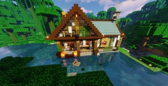 My world vintage style cabin is a simple and interesting witch's house